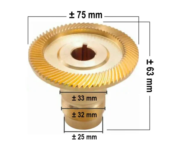 ENGRANE HELICOIDAL (BRONCE) PARA AVANCE AUTOMATICO APF-500 FRESADORA X6323 Y X6325 KENTA-01