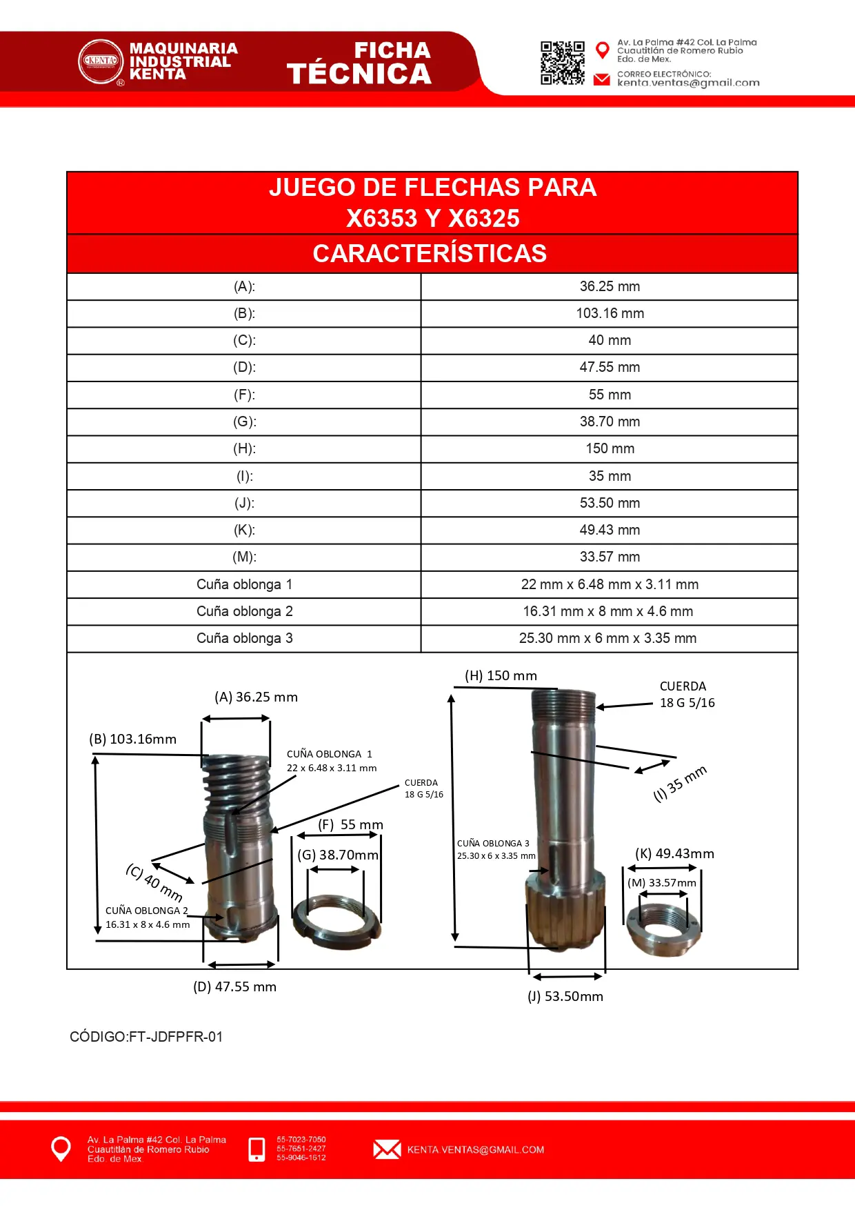 JUEGO PARA FLECHAS X6353 Y X6325-FT