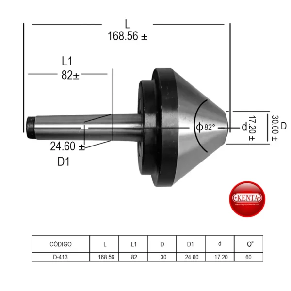 PERA PARA TUBO CONO MT-3 KENTA-02