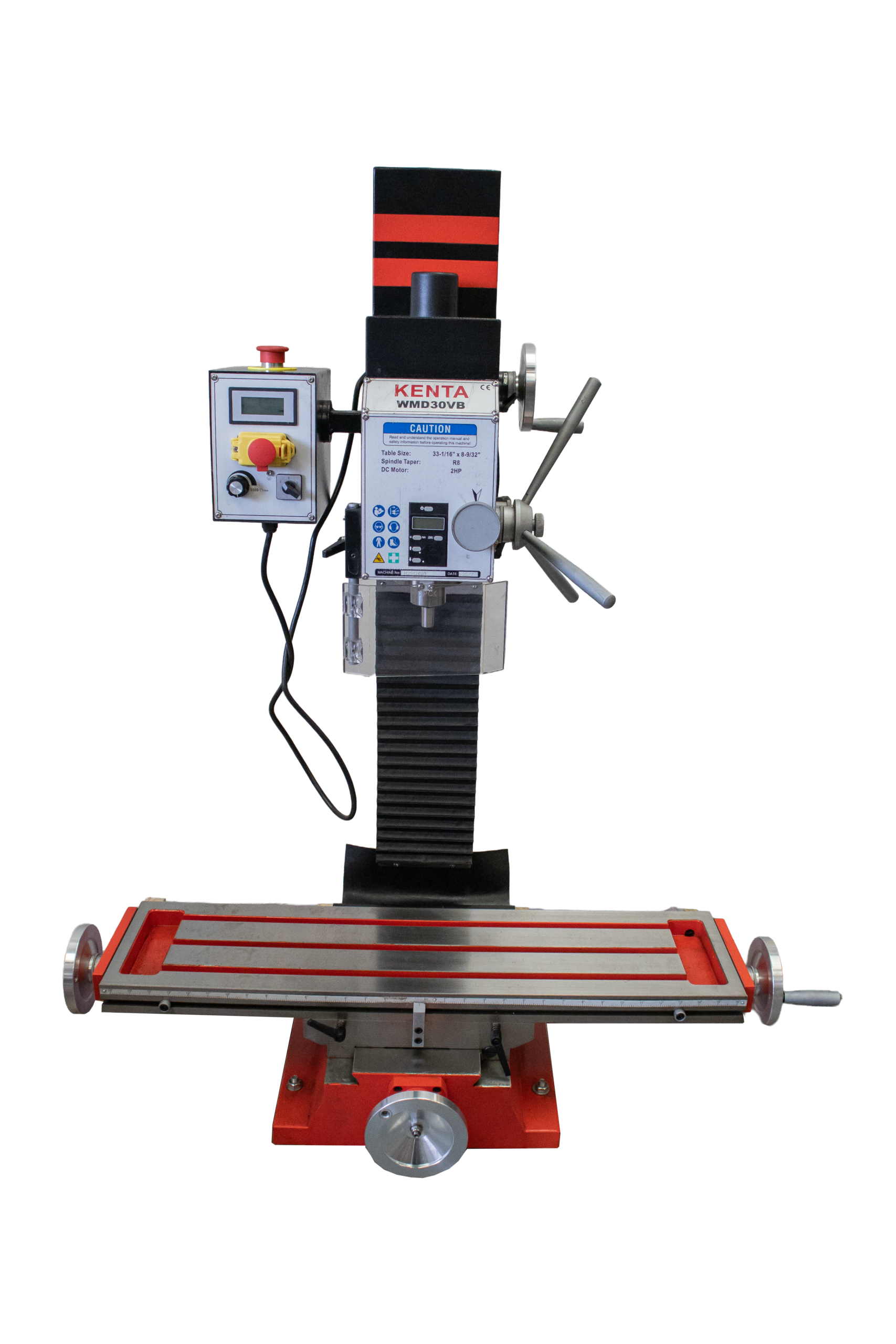Taladro fresador de banco modelo: WMD-30VB cono R-8, Kenta
