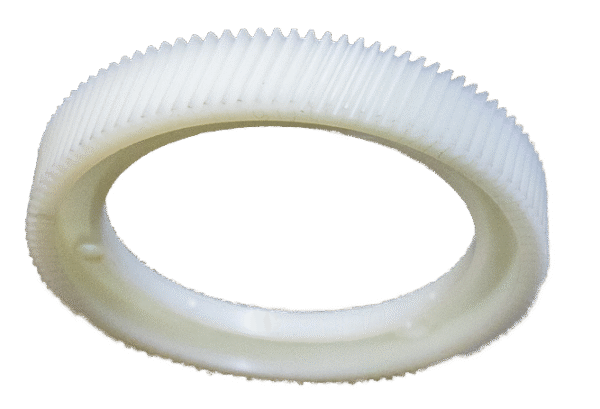 ENGRANE HELICOIDAL NYLAMID, BLANCO PARA AVANCE AUTOMATICO DE FRESADORA, KENTA. - Imagen 2